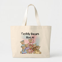 Teddy Bears Rock Tshirts and Gifts Canvas Bags