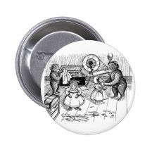 Teddy Bears Try On Clothes Pinback Buttons