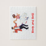Teddy Boy & Poodle Skirt dancers cartoon Jigsaw Puzzle