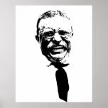 Teddy Roosevelt -- Black and White Print