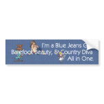 TEE Blue Jeans Girl Bumper Sticker