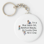 TEE Blue Jeans Girl Keychain