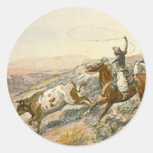 TEE Cattle Drive Round Sticker