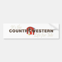 TEE Country Western Life Bumper Stickers