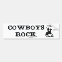 TEE Cowboys Rock Bumper Stickers