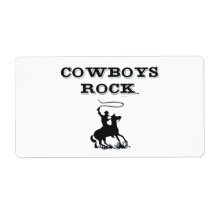 TEE Cowboys Rock Personalized Shipping Label