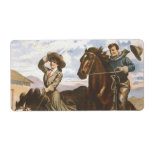 TEE Cowgirl Old School Custom Shipping Label