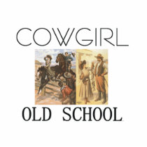 TEE Cowgirl Old School Cut Out