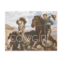 TEE Cowgirl Old School Post Cards