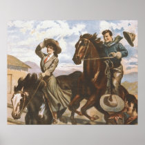 TEE Cowgirl Old School Poster