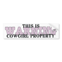 TEE Cowgirl Property Bumper Sticker