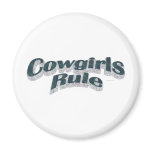 TEE Cowgirls Rule Refrigerator Magnets