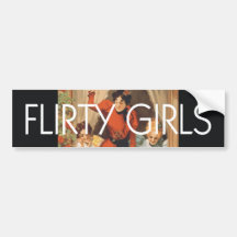 TEE Flirty Girls Bumper Sticker