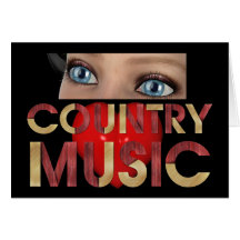 TEE I Love Country Music Greeting Card
