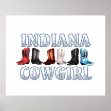 TEE Indiana Cowgirl Poster