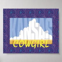 TEE Kansas Cowgirl Print