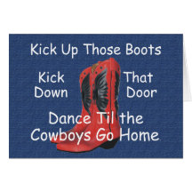TEE Kick Up Those Boots Greeting Card