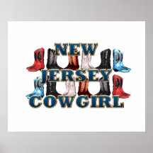 TEE New Jersey Cowgirl Posters