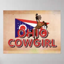 TEE Ohio Cowgirl Print