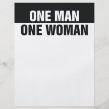 TEE One Man One Woman Personalized Flyer
