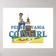 TEE Pennsylvania Cowgirl Poster