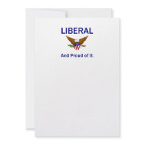 TEE Proud Liberal Personalized Announcements