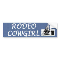 TEE Rodeo Cowgirl Bumper Sticker