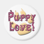 Tee - shirt et cadeaux de Pawprint d'amour de chio Magnets