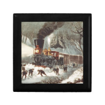 TEE Snow Train Trinket Boxes