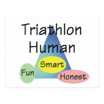 TEE Triathlon Human Post Card