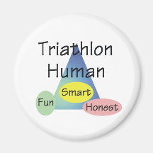TEE Triathlon Human Refrigerator Magnets