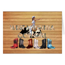 TEE West Virginia Cowgirl Greeting Card