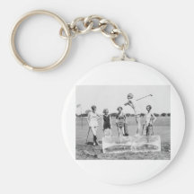 Teeing Off On ICE Womens Golf in Bathing Suits! Key Chains