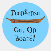 teen$ense, round stickers