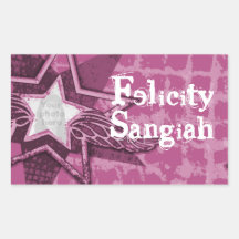 Teen girls named dark pink id label sticker