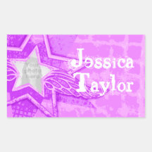 Teen girls named purple pink id label sticker