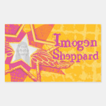 Teen girls named yellow pink id label sticker