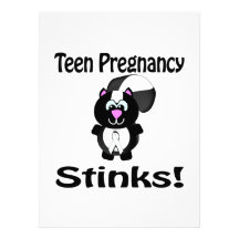 Teen Pregnancy Stinks Skunk Awareness Design Invite
