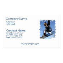 Teenager Snowboarding Business Card