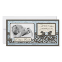 Teeny Toes BLU Announcement Card Photo Cards