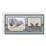 Teeny Toes BLU Announcement Card photo cards