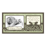 Teeny Toes GRN Announcement Card Personalized Photo Card
