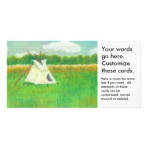 Teepee central Minnesota landscape drawing tipi Photo Card Template