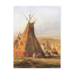 Teepees on the Plain by Karl Bodmer Postcard