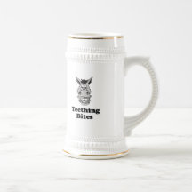 Teething bites baby t-shirt mugs
