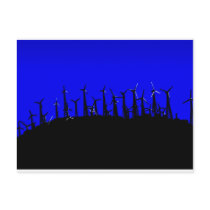 Tehacapi Wind Farm Silhouette (2) Postcards