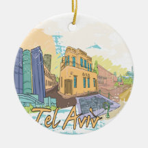 Tel Aviv Christmas Tree Ornament