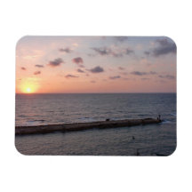 Tel Aviv Sunset Refrigerator Magnet