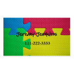 Télécarte d'enfants de tapis de puzzle modèle de carte de visite