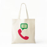Telefon Anruf telephone call Leinentasche